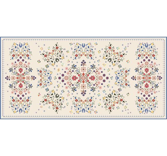 printodecor Alfombra Vinílica Floral Beige