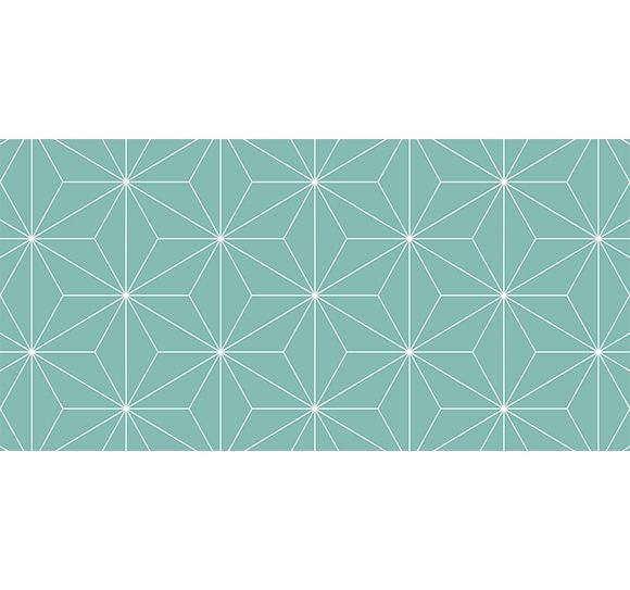 printodecor Alfombra Vinílica Geométrico Turquesa