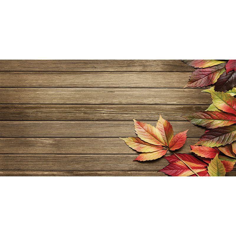 printodecor Alfombra Vinílica Madera con Hojas