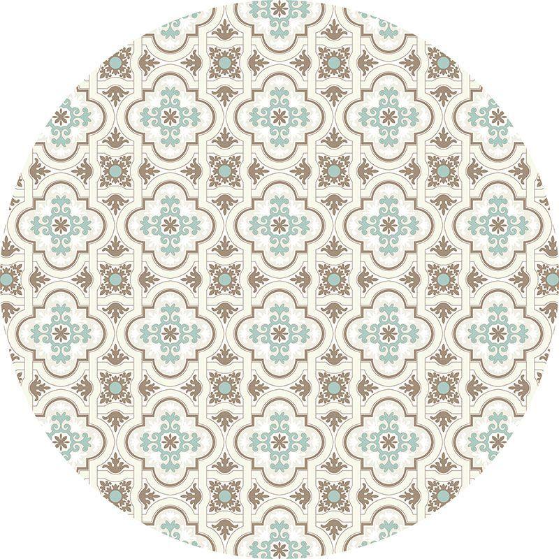 printodecor Alfombra Vinílica Redonda Carolina