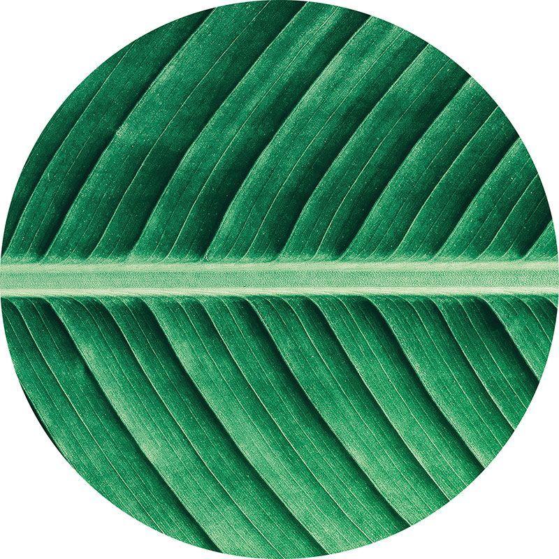 printodecor Alfombra Vinílica Redonda Leaf