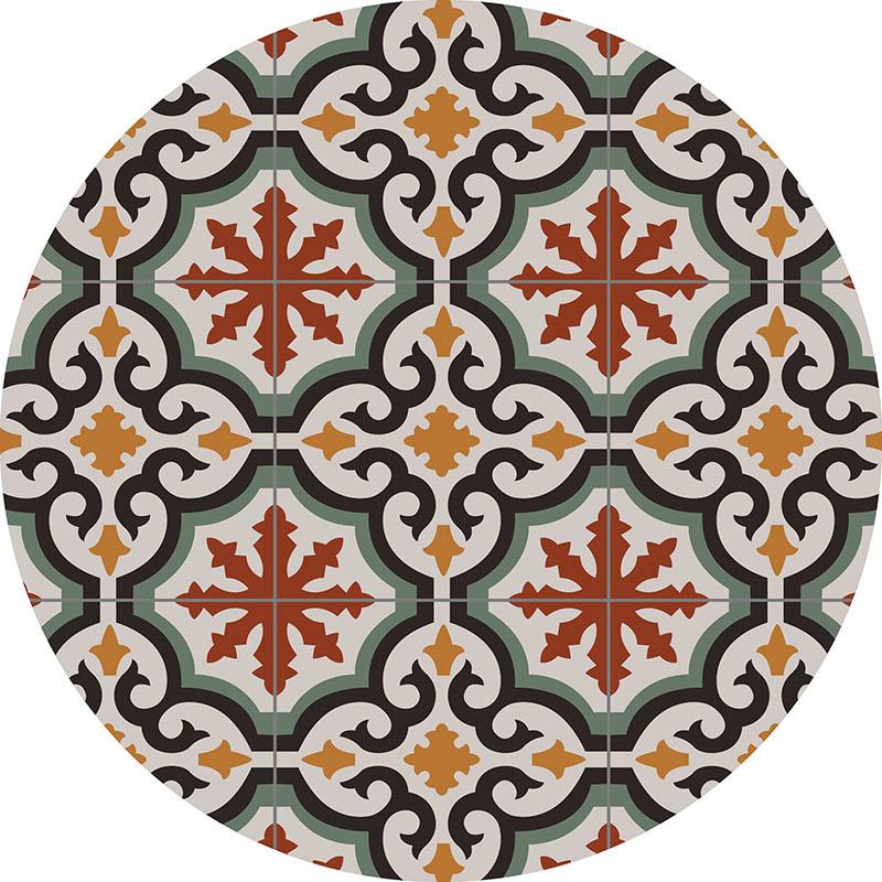 printodecor Alfombra Vinílica Redonda Rabat Sines