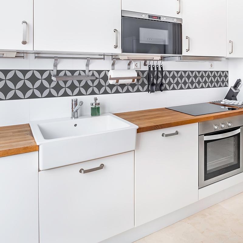 Printodecor Cenefa Autoadhesiva Gracia Gris Oscuro