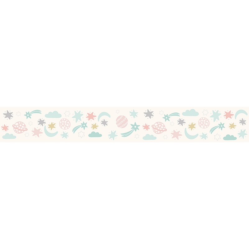 Printodecor Cenefa Autoadhesiva Infantil Espacial