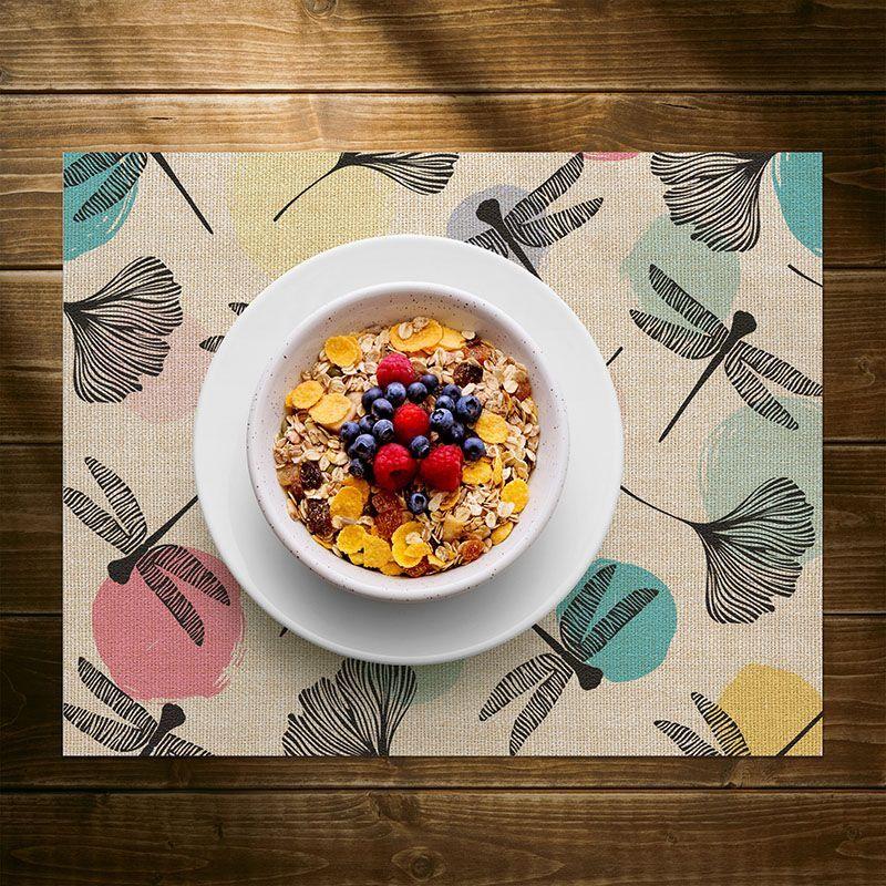 printodecor Set de 4 Individuales Dragonfly