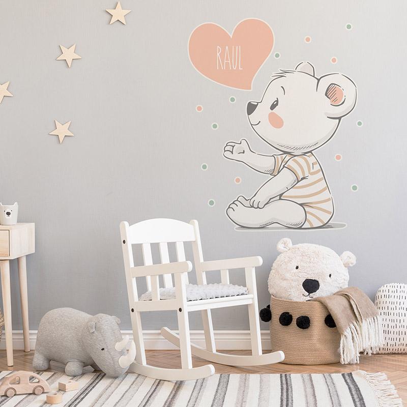 printodecor Vinilo infantil baby oso personalizado