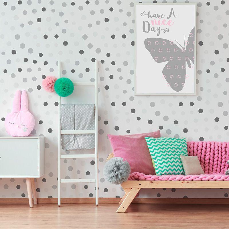 printodecor Vinilo infantil puntos blanco y negro