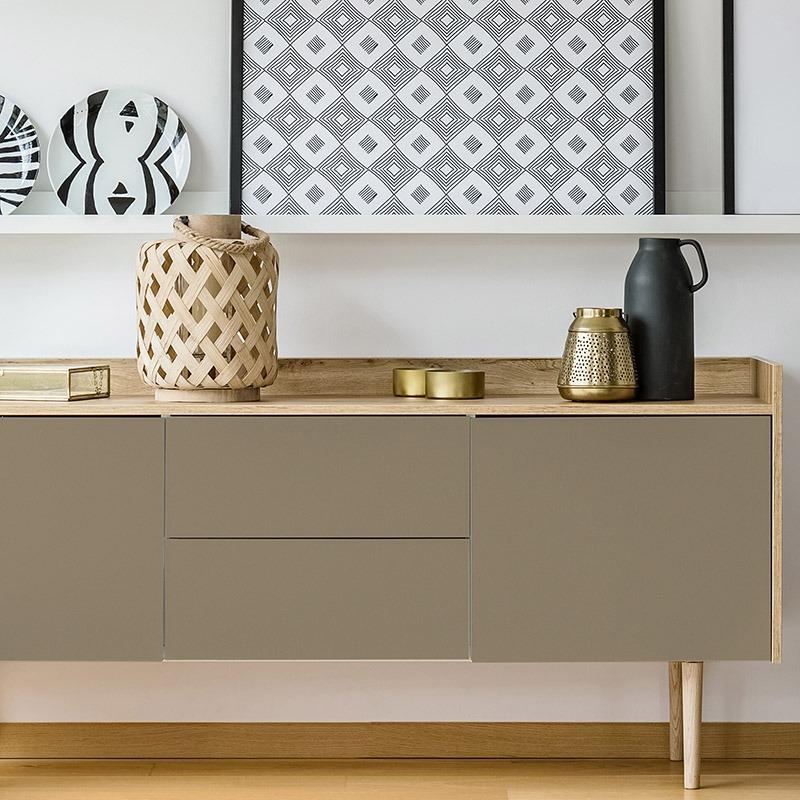 printodecor Vinilos decorativos lisos color marrón