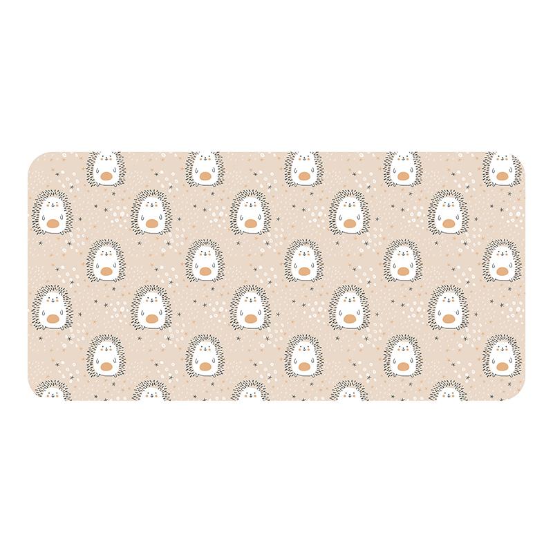 printodecor Protector de escritorio Erizos estrellitas marrón