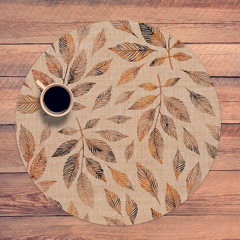 printodecor Set 4 manteles individuales redondos Aki