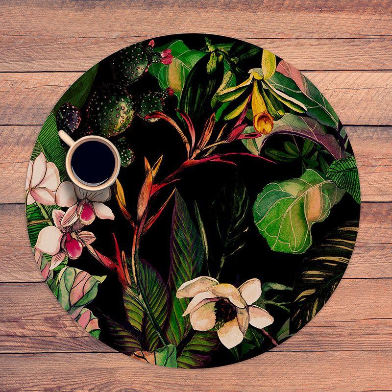 printodecor Set 4 manteles individuales redondos Henna