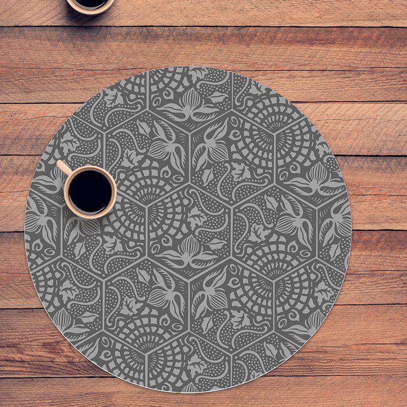 printodecor Set 4 manteles individuales redondos Otsey