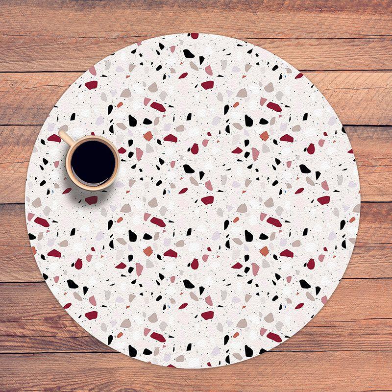 printodecor Set 4 manteles individuales redondos Pink Mosaic