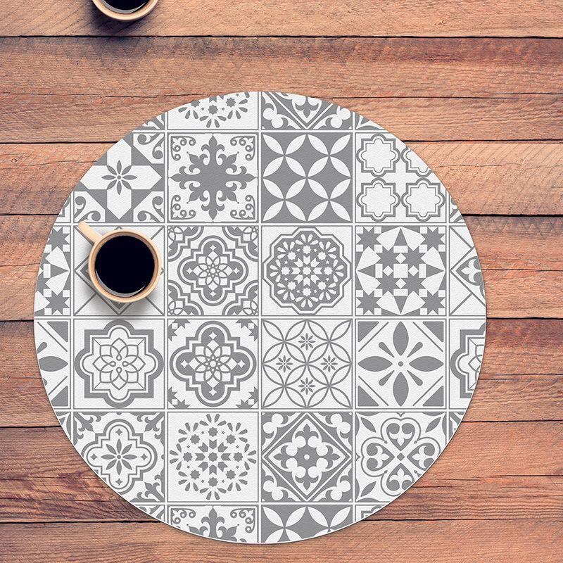 printodecor Set 4 manteles individuales redondos Tina