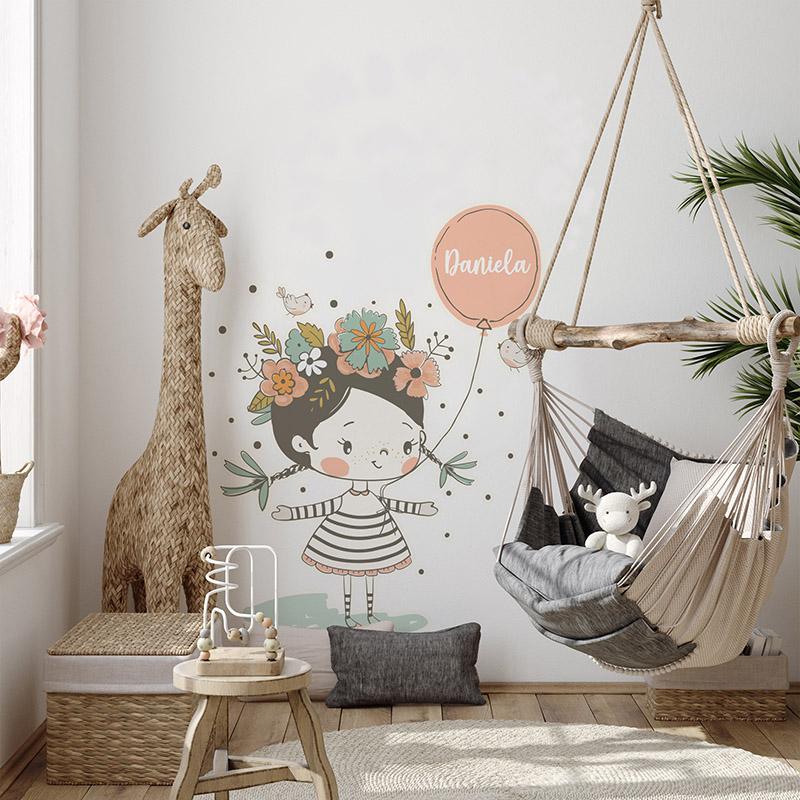 printodecor Vinilo infantil Happy Girl personalizado
