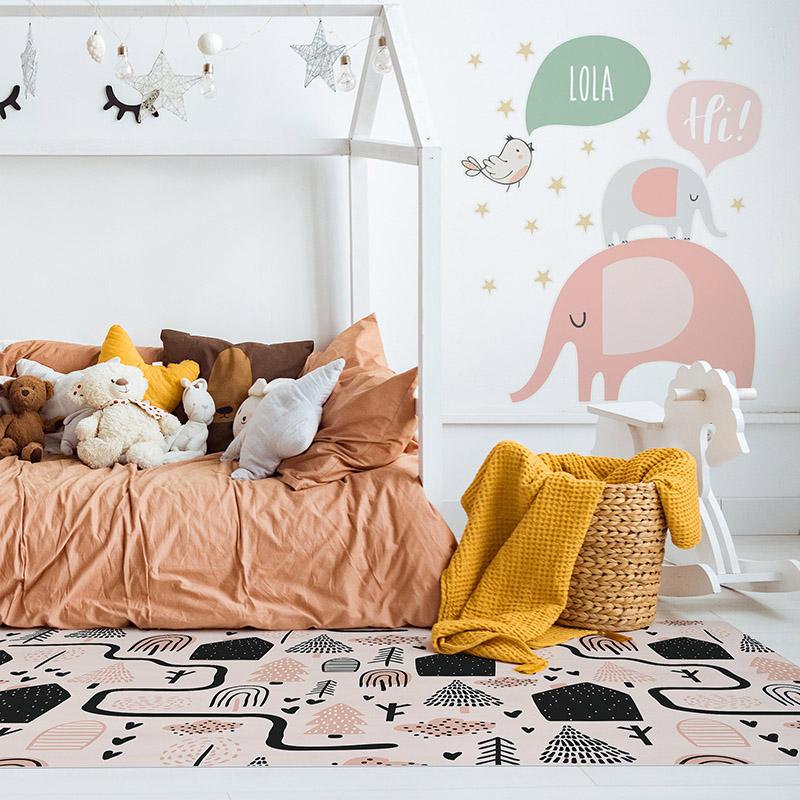 printodecor Vinilo infantil Hi elephant personalizado