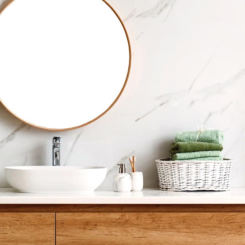 printodecor Vinilos decorativos con textura mármol blanco beta gris