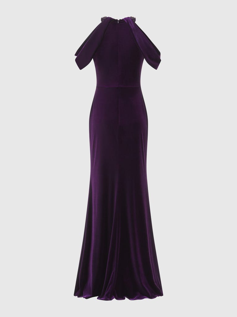 Pronovias ALFABIA | Vestido De Fiesta Sirena Con Escote Halter Y Keyhole | Marchesa Notte X Pronovias