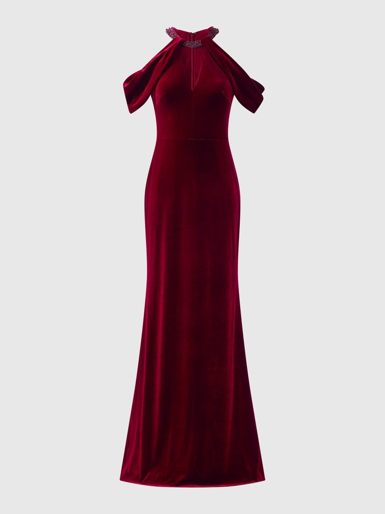 Pronovias ALFABIA | Vestido De Fiesta Sirena Con Escote Halter Y Keyhole | Marchesa Notte X Pronovias