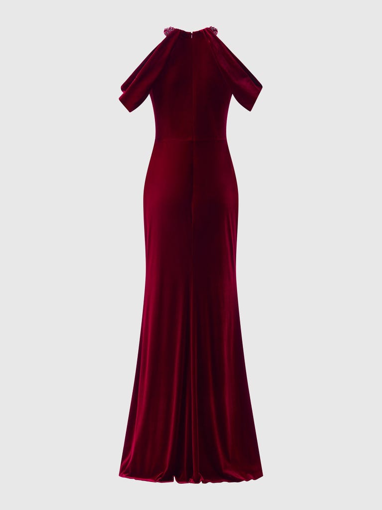 Pronovias ALFABIA | Vestido De Fiesta Sirena Con Escote Halter Y Keyhole | Marchesa Notte X Pronovias