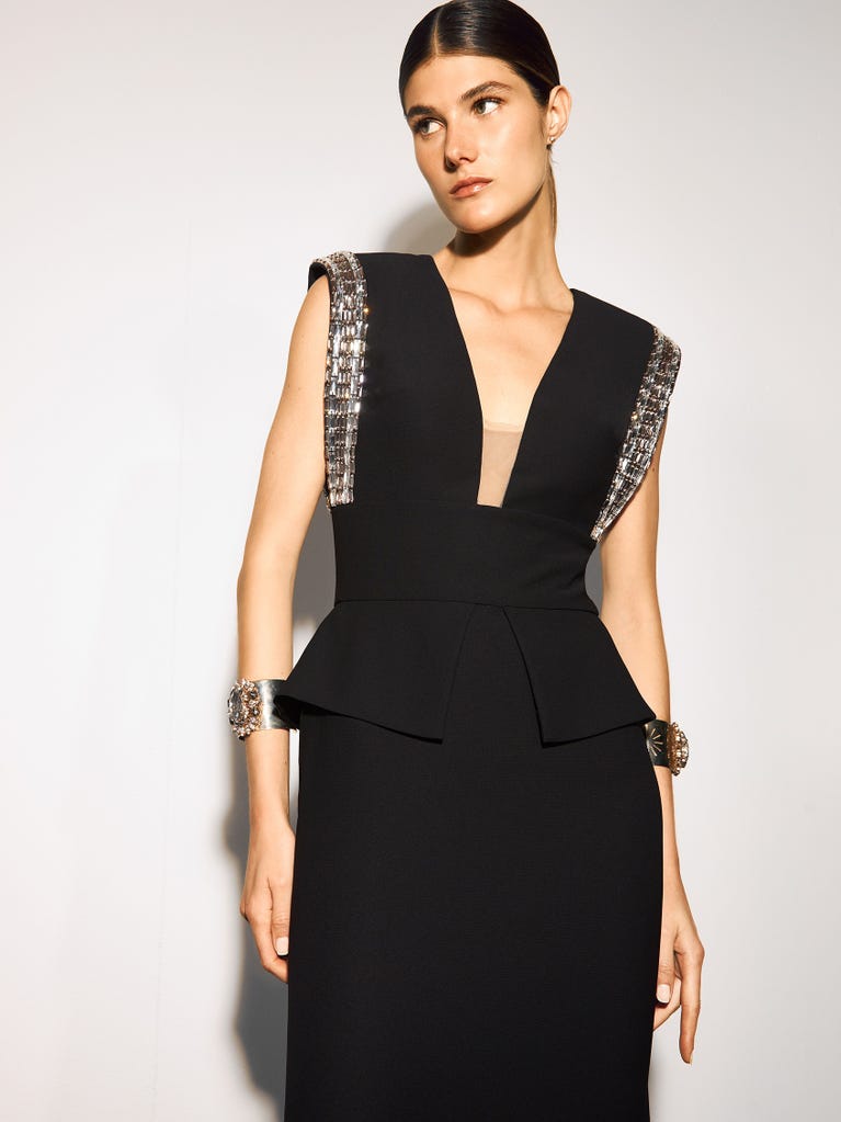 Pronovias BAOBAB | Vestido De Fiesta Sirena Con Escote De Pico | Pronovias