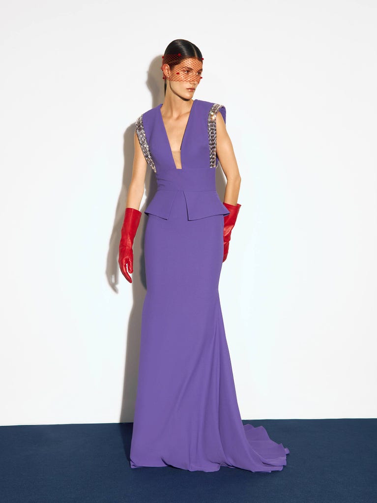 pronovias BAOBAB | Vestido de fiesta sirena con escote de pico | Pronovias