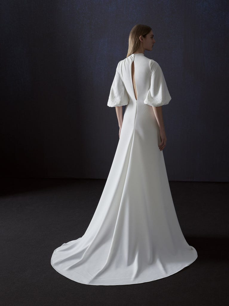 Pronovias CONDES | Vestido De Novia Corte En A Drapeado | Atelier Pronovias