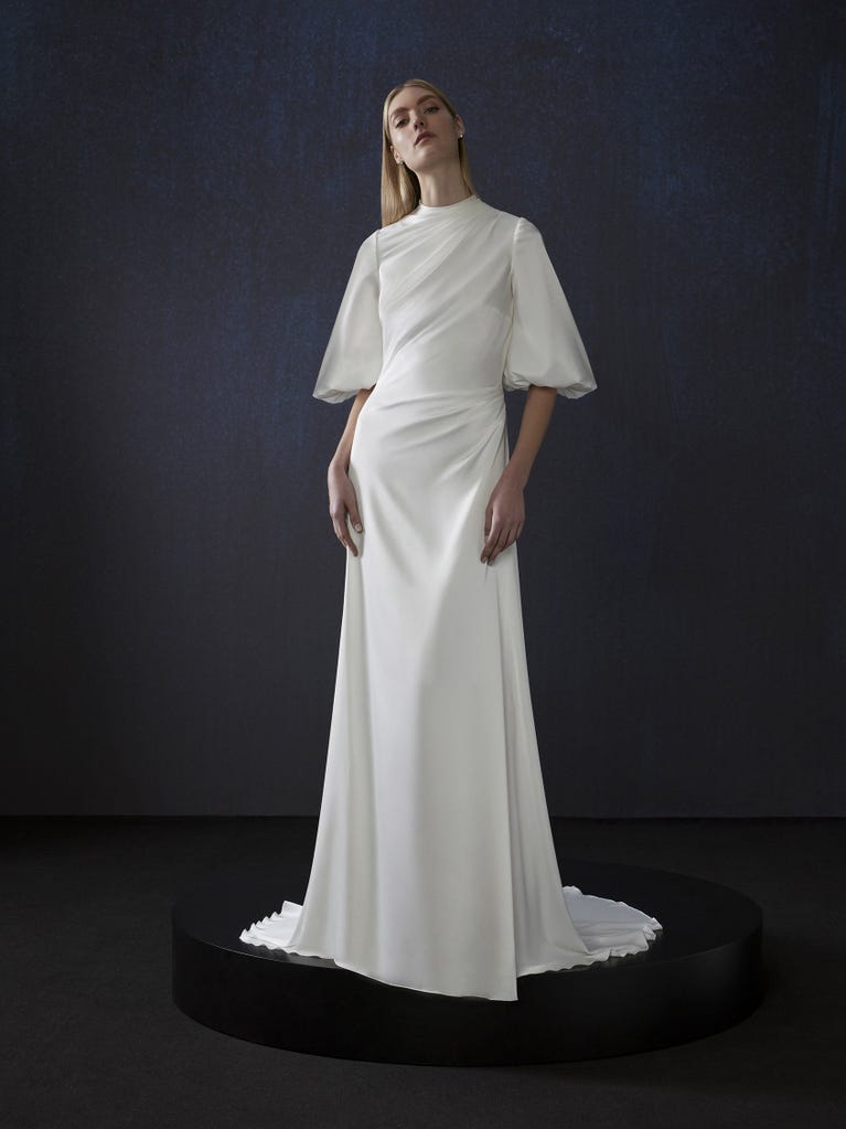 Pronovias CONDES | Vestido De Novia Corte En A Drapeado | Atelier Pronovias