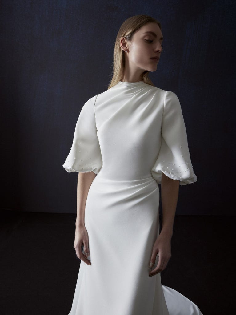 Pronovias CONDES | Vestido De Novia Corte En A Drapeado | Atelier Pronovias