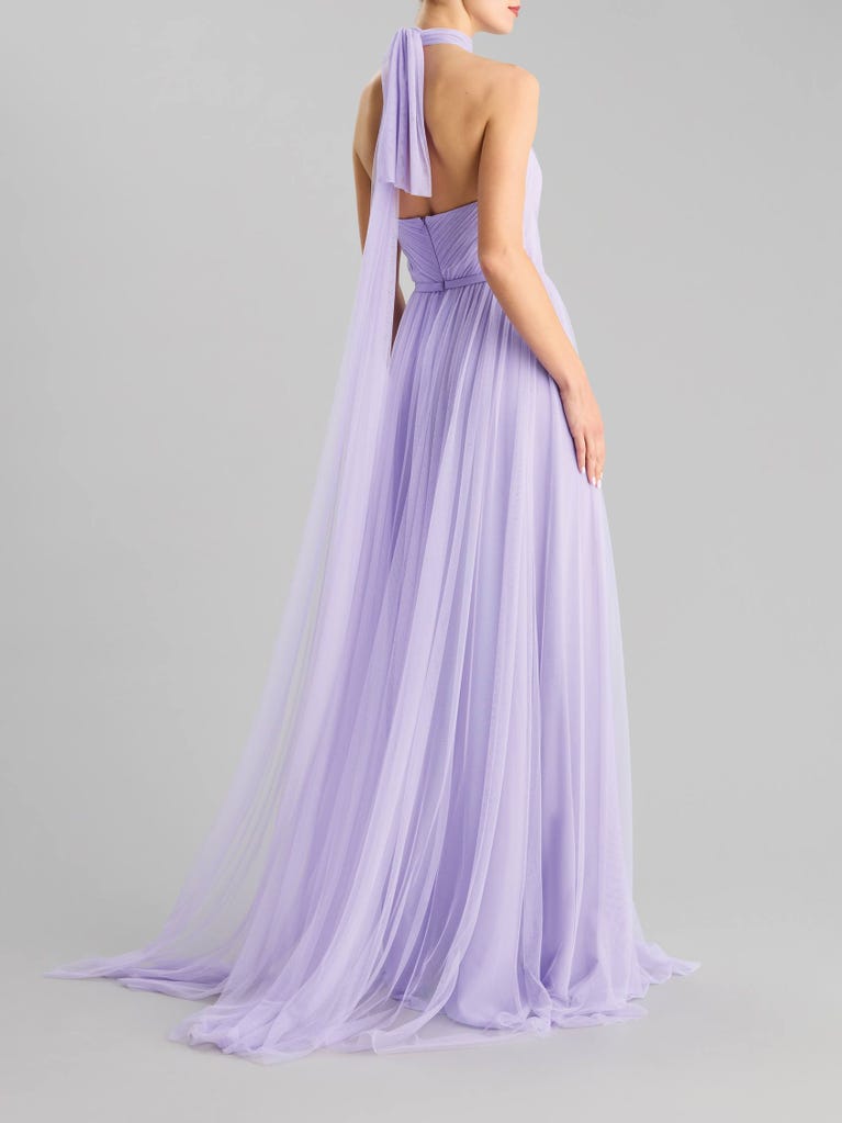 Pronovias DRAPE 2405 | Vestido De Fiesta Corte En A Con Cuello Halter | Pronovias