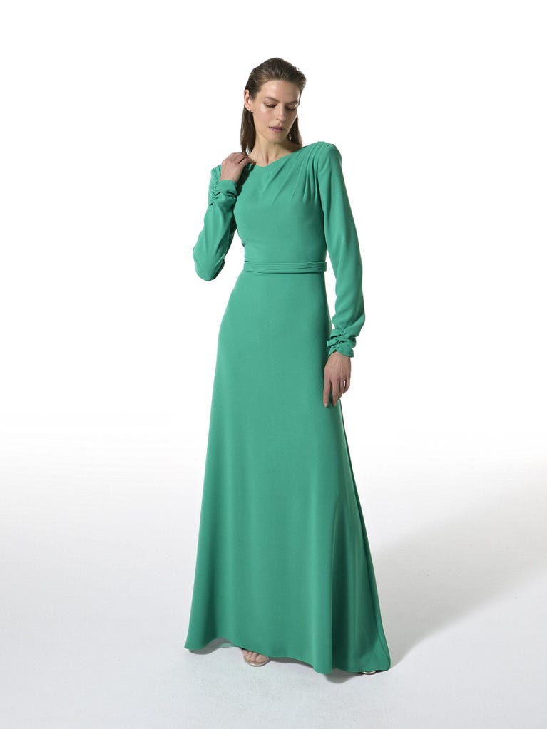 Pronovias Drape 2429 | Vestido De Fiesta Corte en a Con Escote De Pico | Pronovias