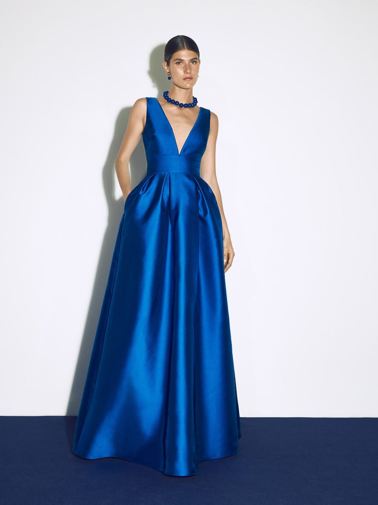 pronovias ELATIOR | Vestido de fiesta princesa con escote de pico | Pronovias