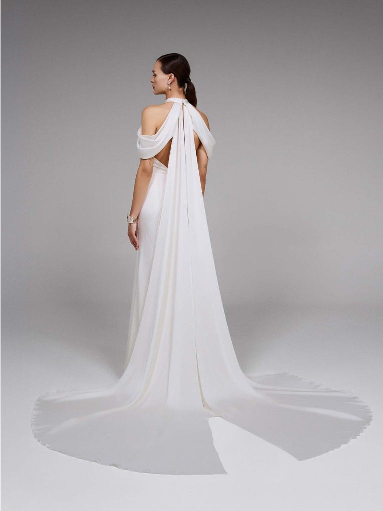 Pronovias ELVINIA | Vestido De Novia Recto Con Cuello Cisne | Marchesa For Pronovias