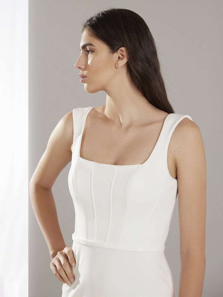 Pronovias HOLANE | Vestido De Novia Corte en a Con Escote Cuadrado | Pronovias