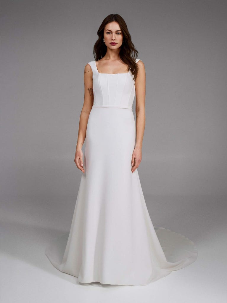 pronovias HOLANE | Vestido de novia corte en a con escote cuadrado | Pronovias