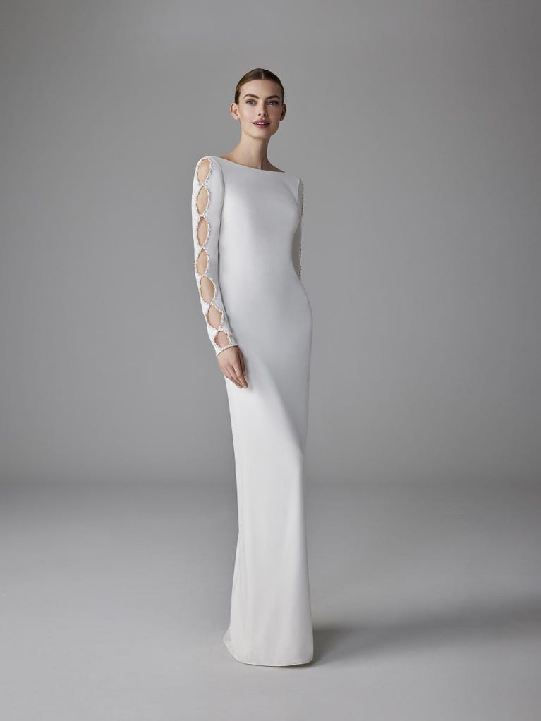 Pronovias MAELLE | Vestido De Novia Recto Con Escote Barco | Pronovias