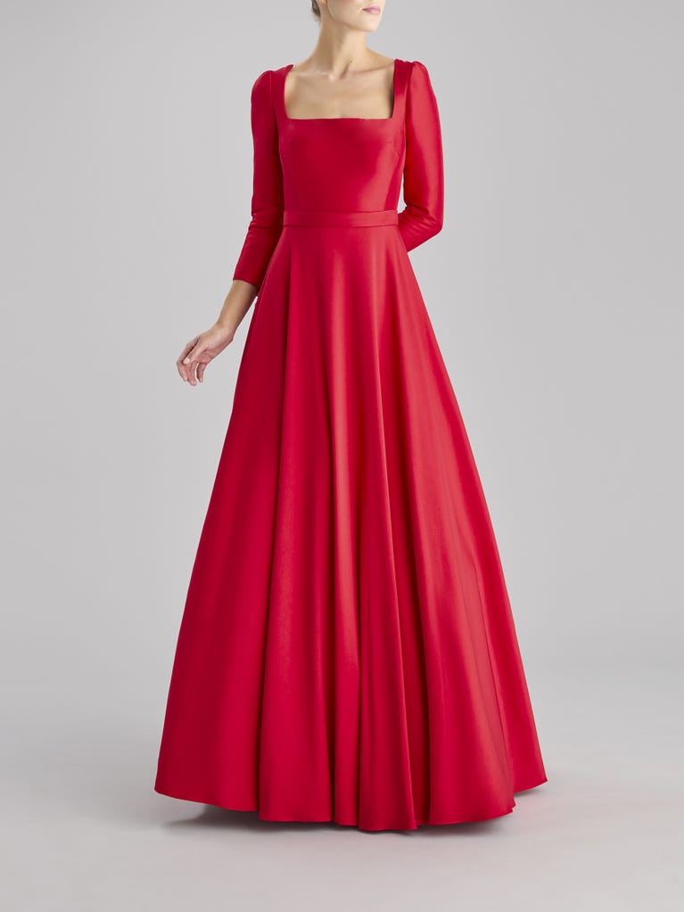 Pronovias PRINT 2324 | Vestido De Fiesta Princesa Con Escote Cuadrado | The Party Edit By Pronovias