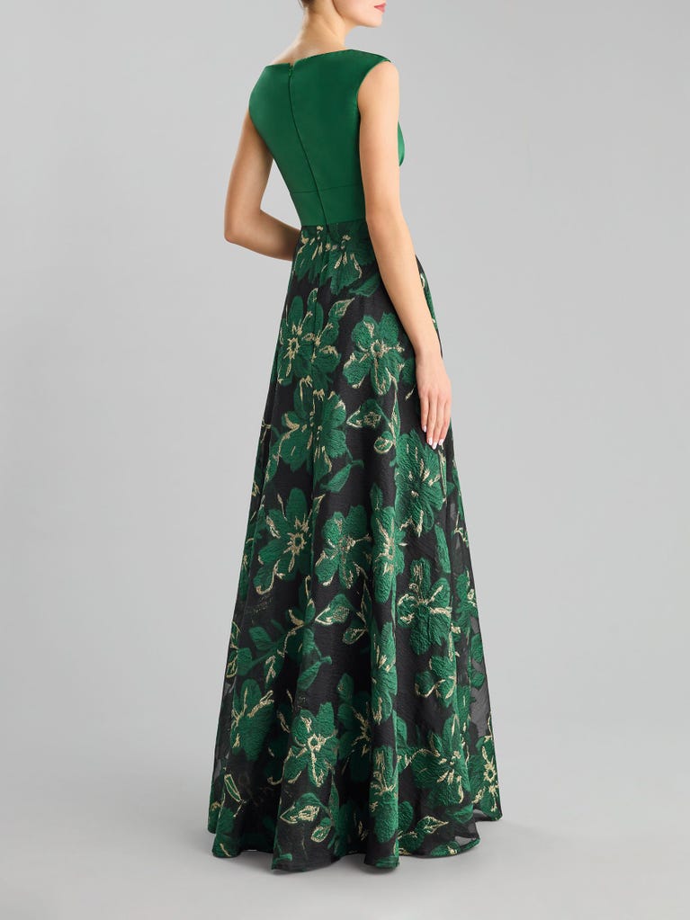 Pronovias PRINT 2435 | Vestido De Fiesta Corte En A Con Escote De Pico | Pronovias