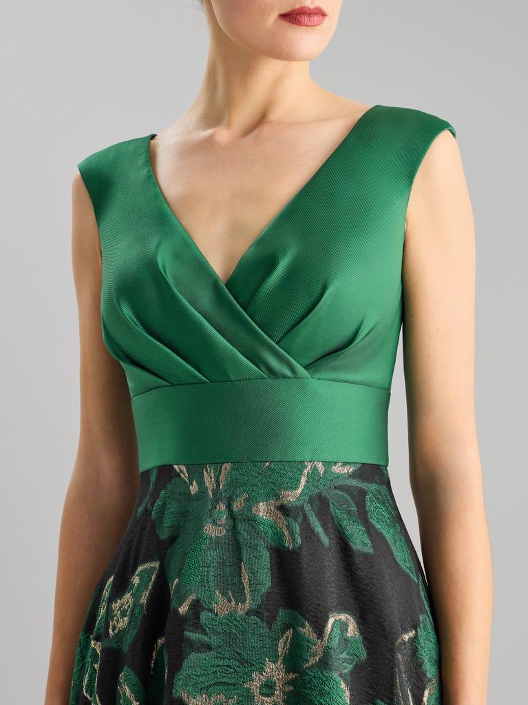 Pronovias PRINT 2435 | Vestido De Fiesta Corte En A Con Escote De Pico | Pronovias