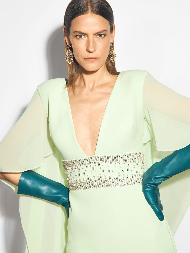 Pronovias SEPALO | Vestido De Fiesta Recto Con Escote De Pico | Pronovias