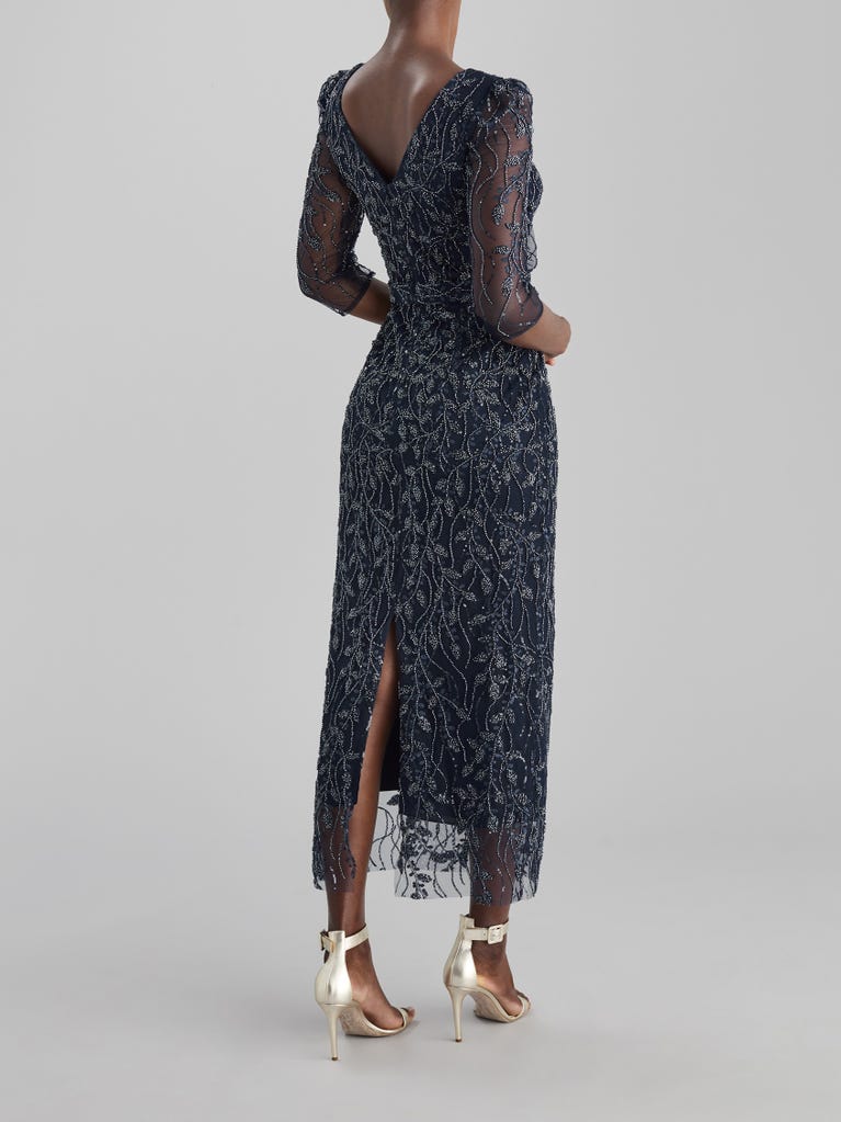 Pronovias SPARKLE 2334 | Vestido De Fiesta Recto Con Escote De Pico | The Party Edit By Pronovias