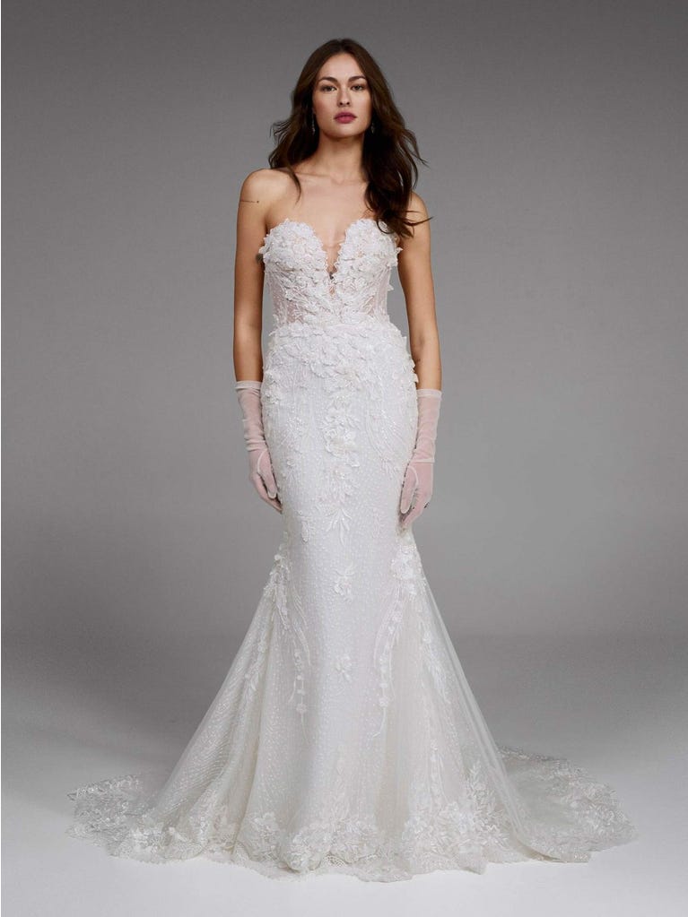 pronovias Vestido de novia corte sirena y escote corazón | Pronovias