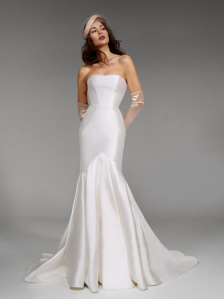 Pronovias Vestido De Novia En Mikado Corte Sirena Sin Tirantes | Pronovias