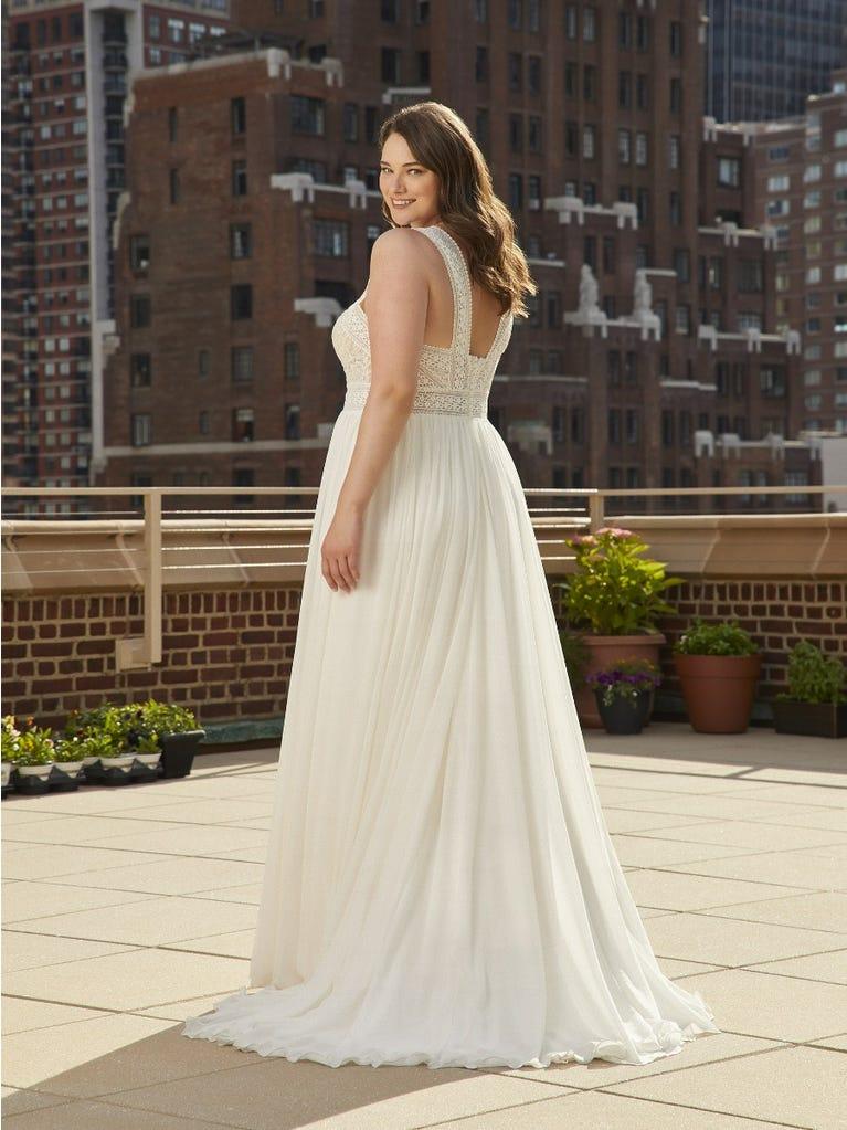 Pronovias Vestido De Novia Evasee Con Escote De Pico | Pronovias