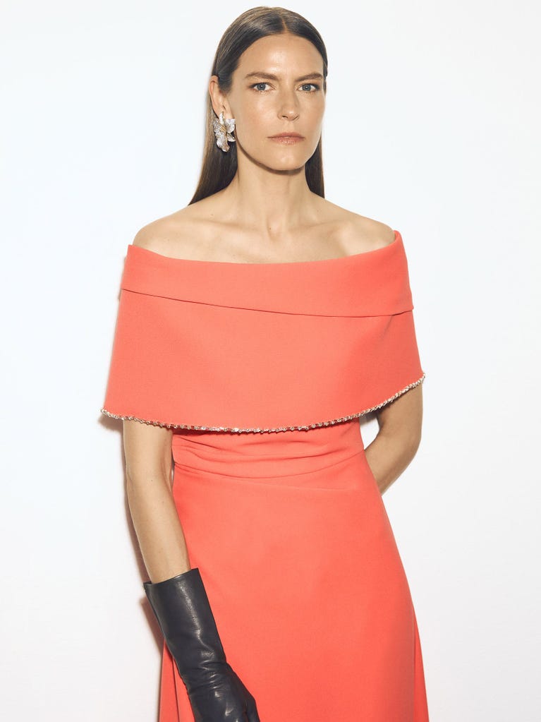 Pronovias ZEBRINA | Vestido De Fiesta Corte En A Con Escote Envolvente | Pronovias