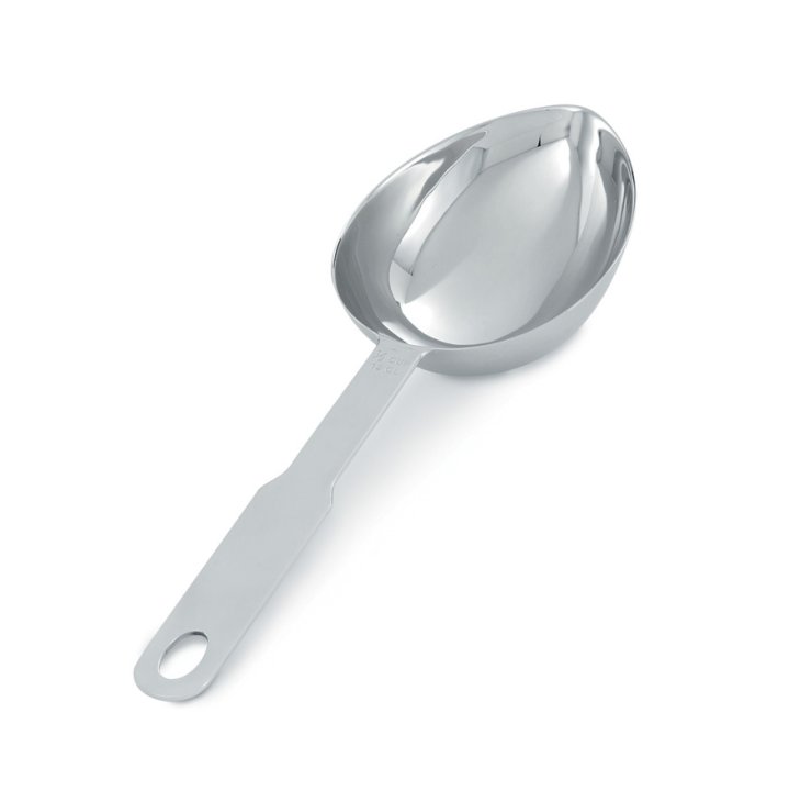 pujadas 1/2-cup oval heavy-duty stainless steel measuring scoop