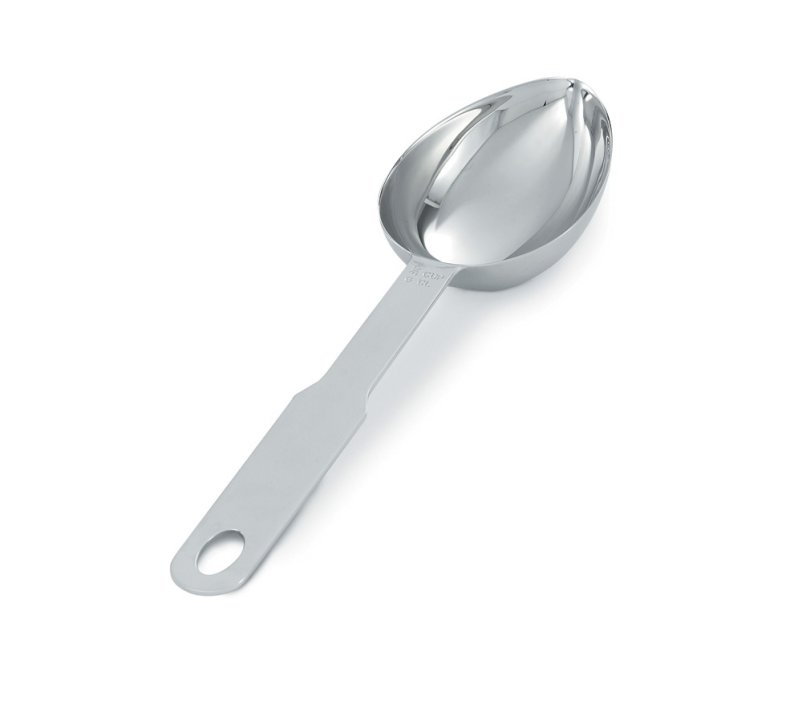 pujadas 1/4-cup oval heavy-duty stainless steel measuring scoop