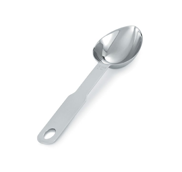 pujadas 1/8-cup oval heavy-duty stainless steel measuring scoop