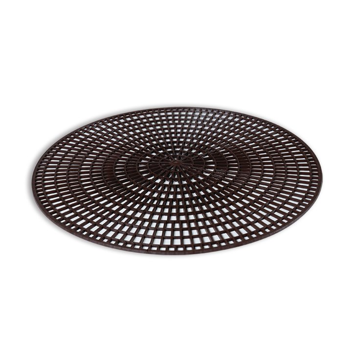 pujadas 12 ½-inch round antiskid mat in chocolate