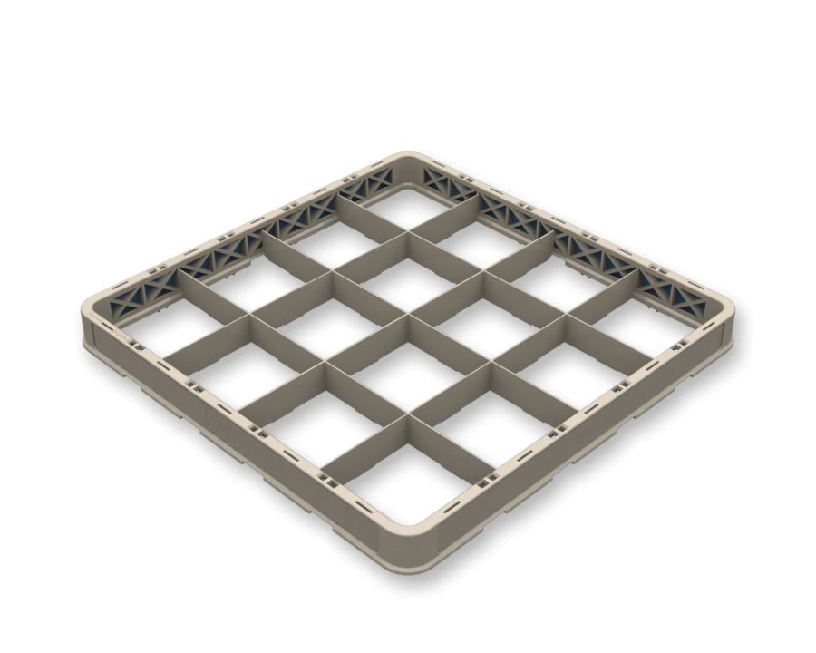 pujadas 16-compartment rack extender full size polypropylene in beige for Flap Rack 16-compartment rack
